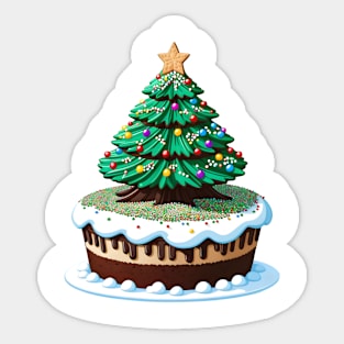 Christmas Tree Cake For Cake Lover Sticker